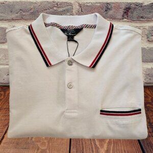 BEN SHERMAN MEN SHORT SLEEVE FRONT POCKET POLO SHIRT - SIZE LARGE